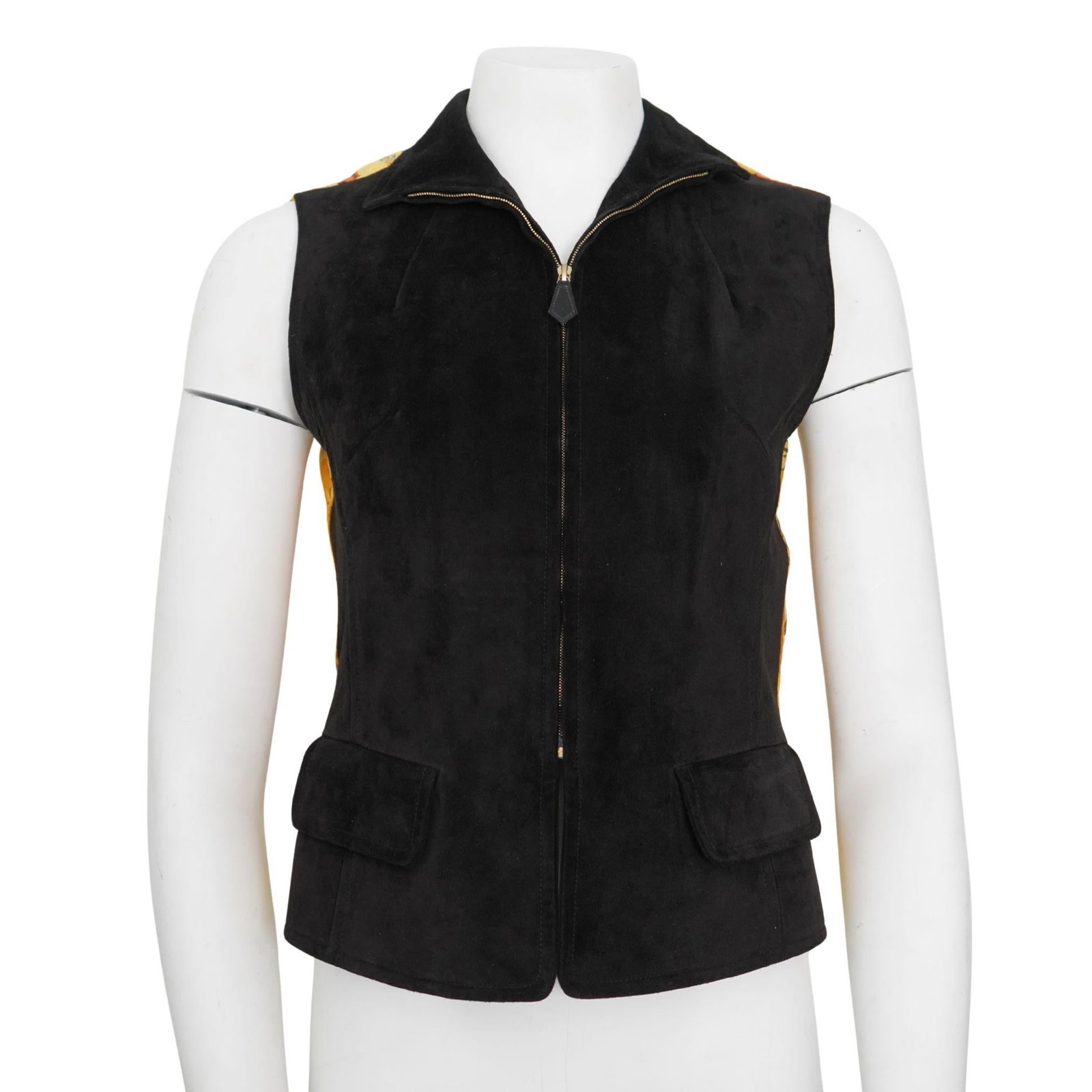 Hermes Concerto Violinist suede and silk zip vest size 40 (1 of 11)