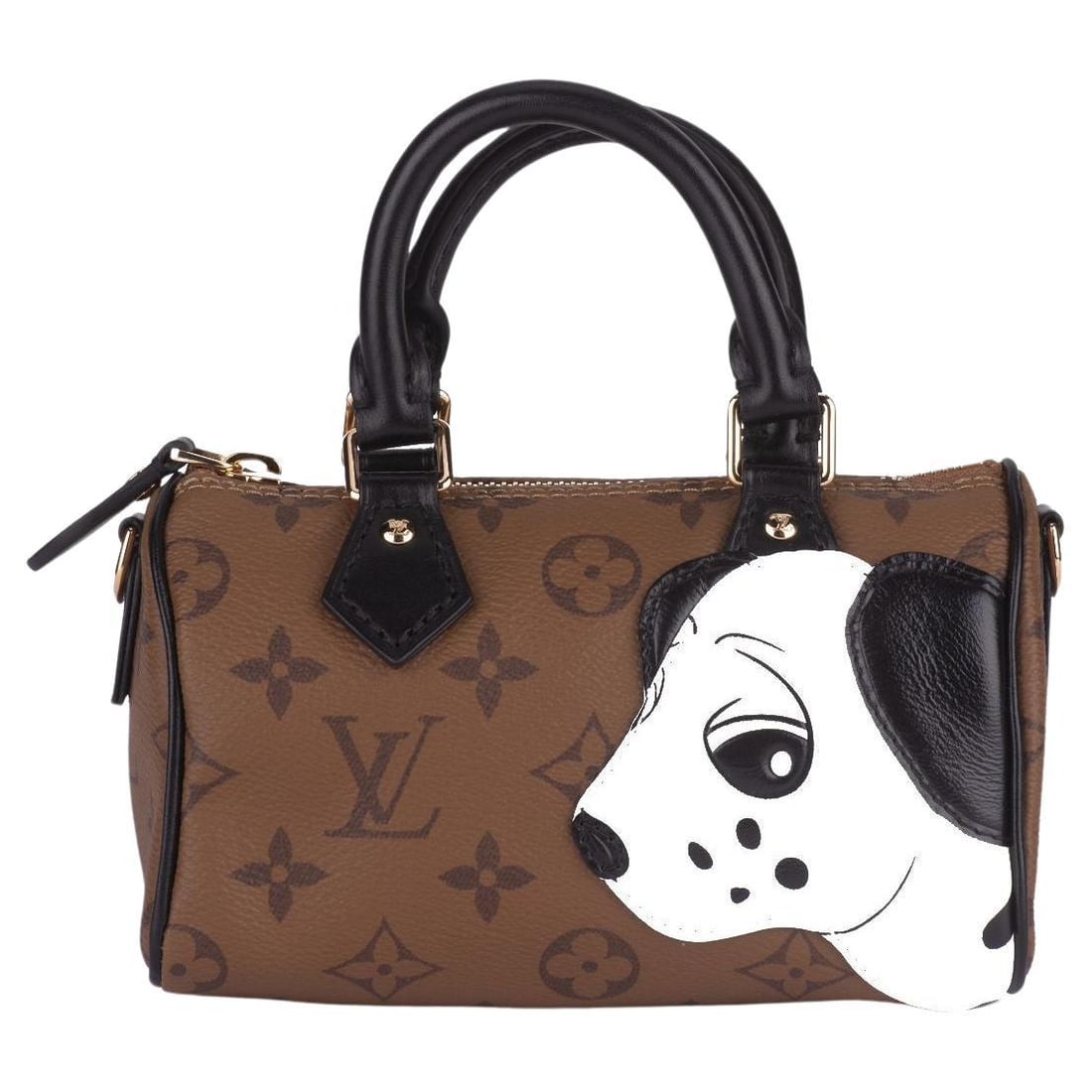 Louis Vuitton Nano Speedy limited edition bag Sun Yitian: Louis Vuitton Nano Speedy limited edition bag Sun Yitian Limited edition Nano Speedy bag from the Louis Vuitton x Sun Yitian collaboration, featuring Monogram Reverse canvas and a calf-leather patch w