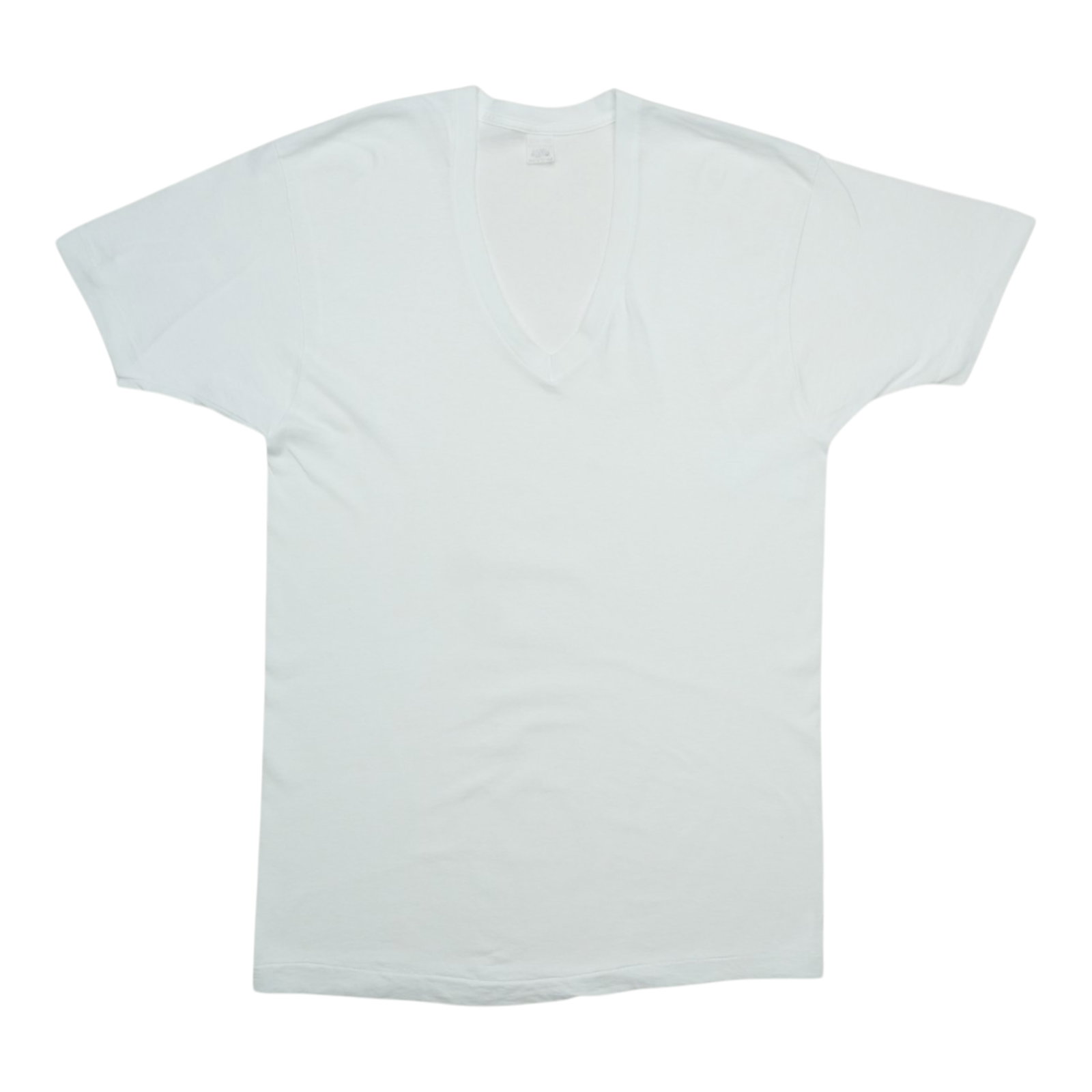 Fruit of the Loom 1980s White V Neck Cotton Shirt XL (1 of 3)
