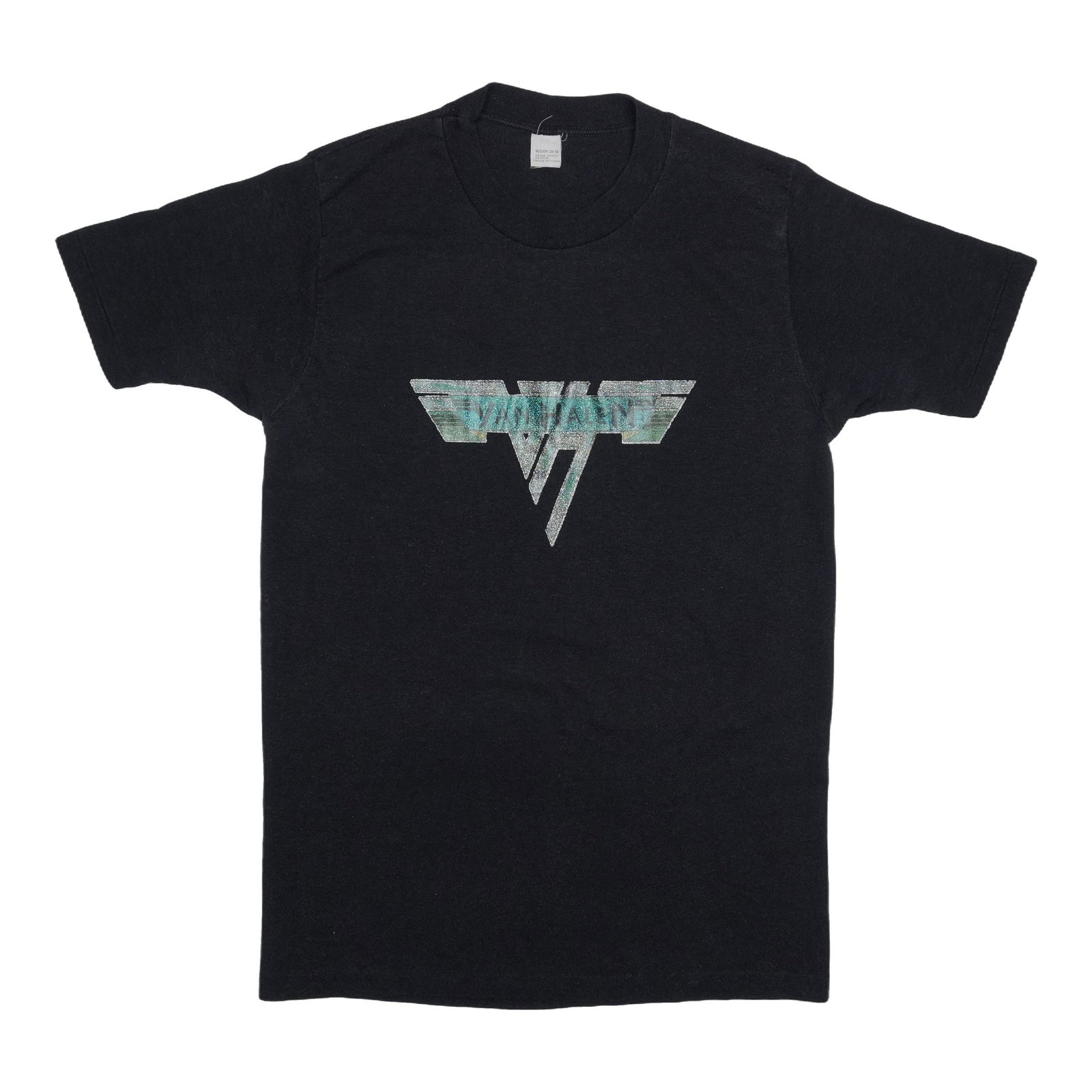 Black 1980s Van Halen graphic shirt 100% cotton medium: Black 1980s Van Halen graphic shirt 100% cotton medium Authentic vintage 1980s Van Halen iron-on graphic shirt. This original single-stitch shirt is a true vintage piece, not a modern reproduction. It