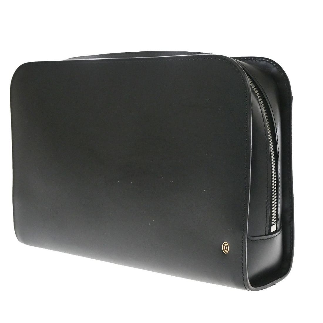 Cartier Handle Pouch Black Leather Spain 25cm (1 of 15)