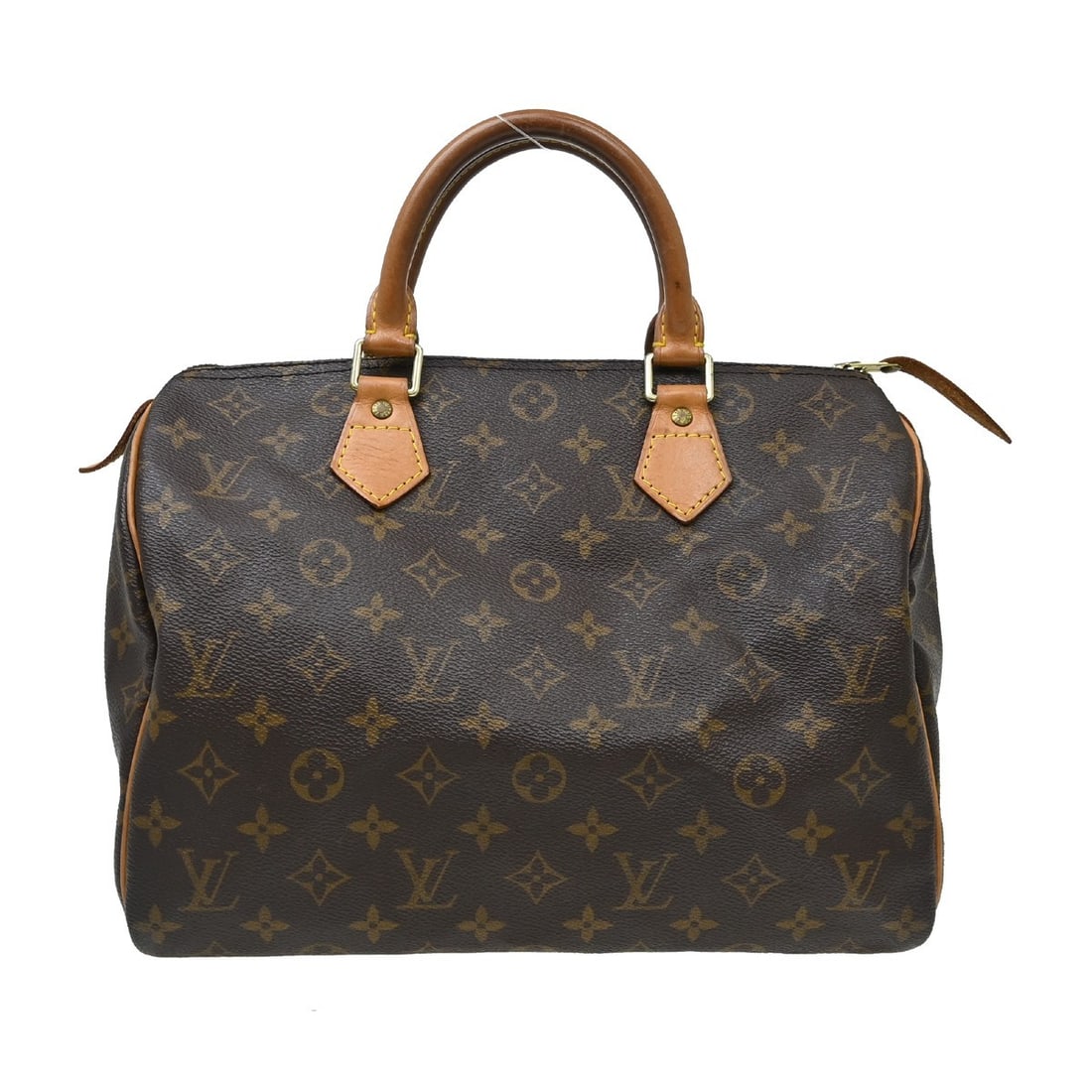 Louis Vuitton Speedy 30 Monogram Canvas Satchel M41526: Louis Vuitton Speedy 30 Monogram Canvas Satchel M41526 Vintage Louis Vuitton Speedy 30 handbag in brown Monogram canvas with leather double handles and a zip closure. This satchel-style bag shows reas