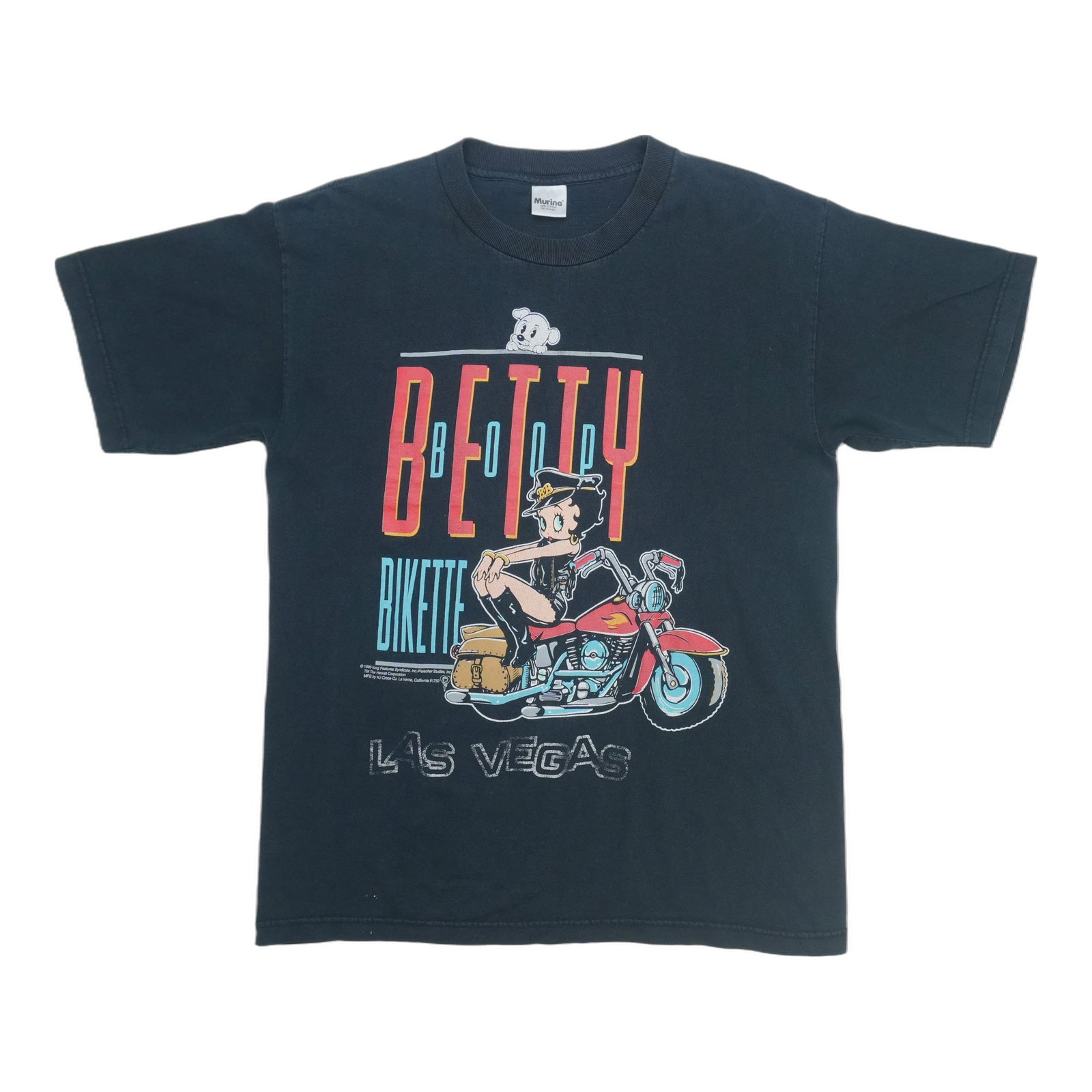 Black 1995 Betty Boop Bikette Las Vegas Cotton Shirt Large (1 of 4)