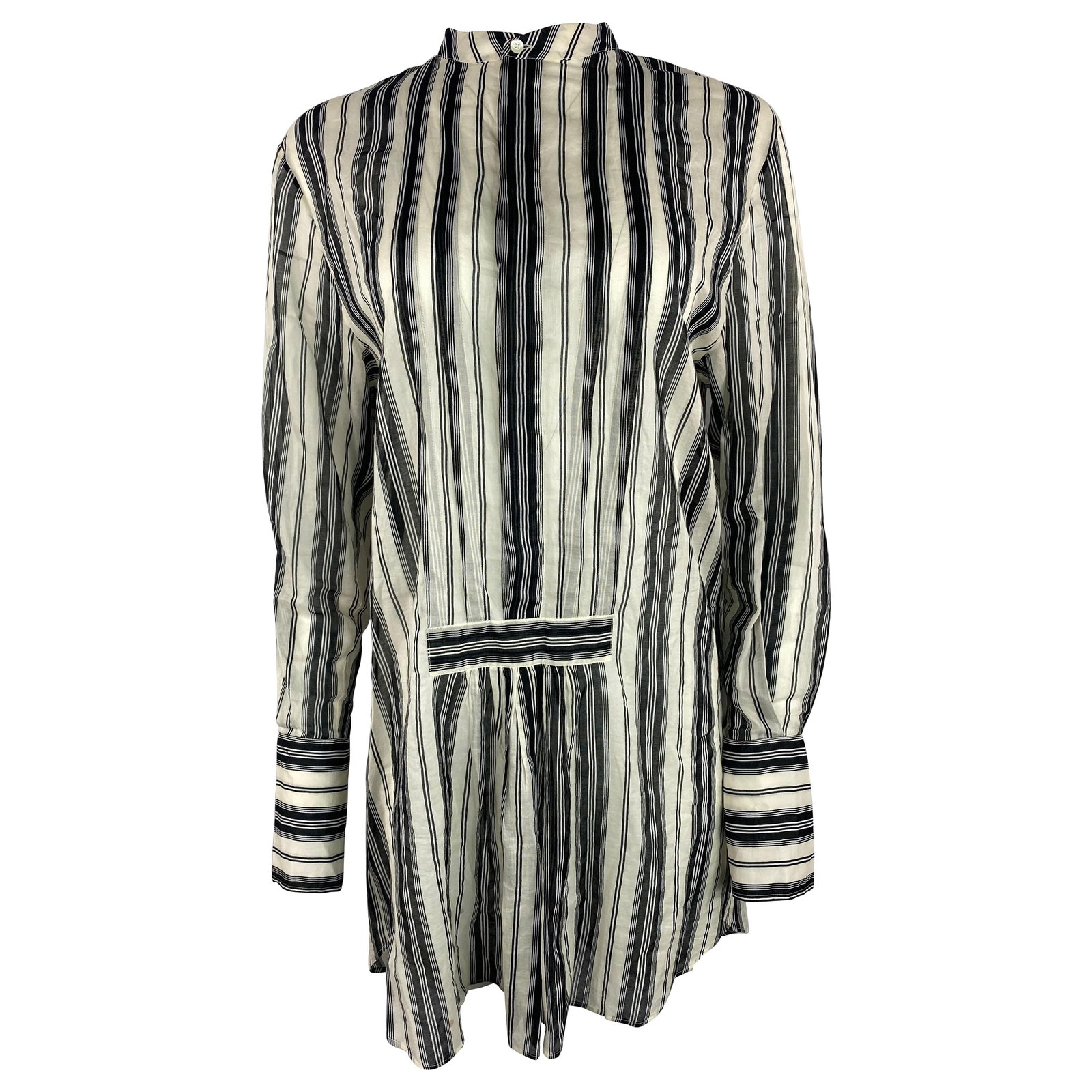 Christian Dior striped cotton tunic blouse black white size 36 (1 of 10)