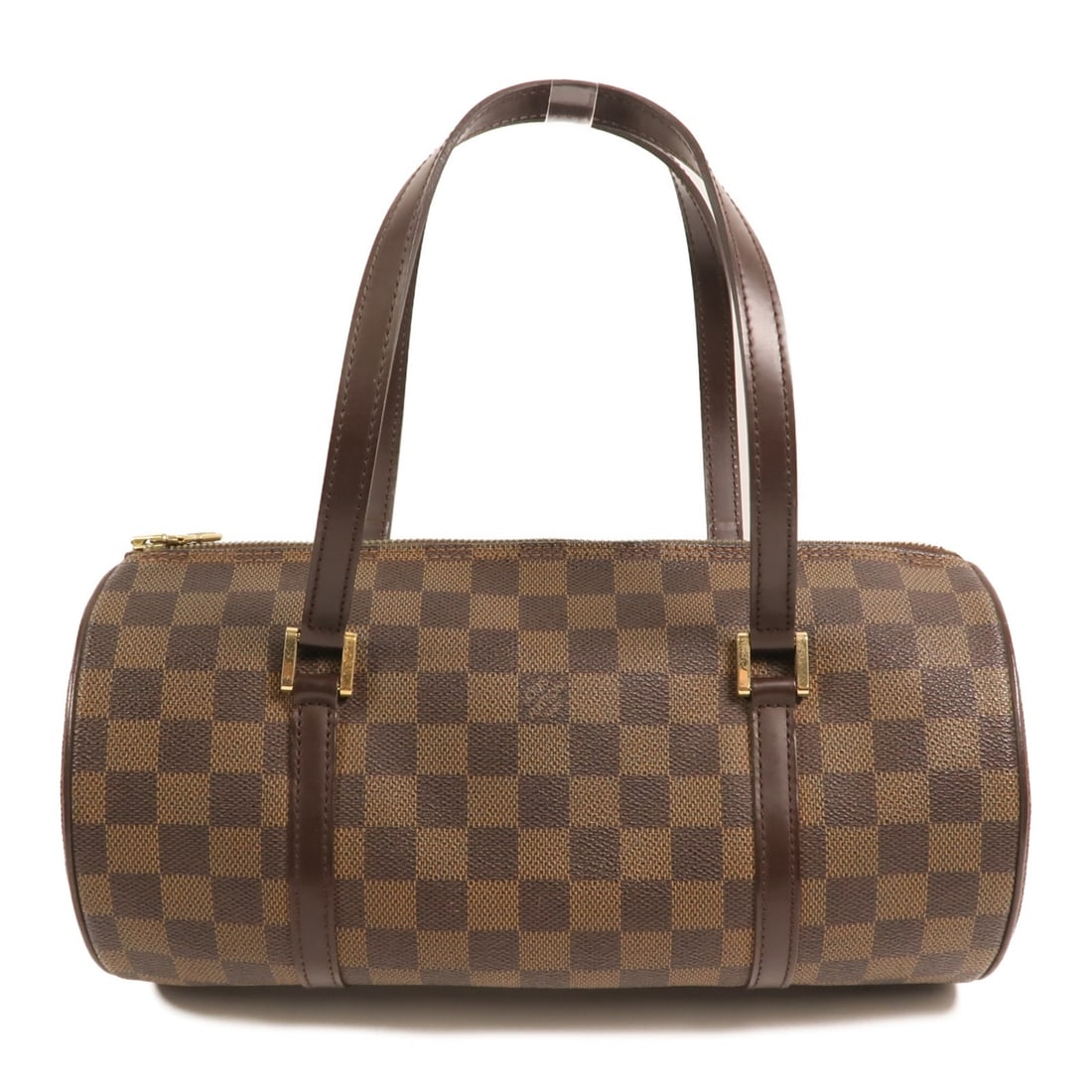 Louis Vuitton Papillon 30 Damier Brown Handbag N51303 with Pouch: Louis Vuitton Papillon 30 Damier Brown Handbag N51303 with Pouch The Louis Vuitton Papillon 30 handbag features Damier Brown PVC coated canvas with gold-tone hardware. It includes a pouch accessory an