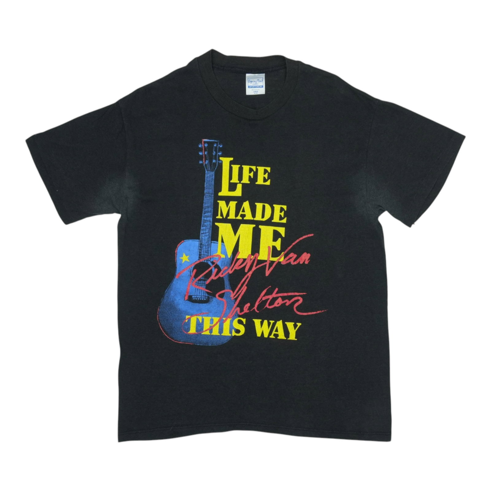 Black 1980s Ricky Van Shelton Life Made Me This Way T Shirt Large (1 of 6)