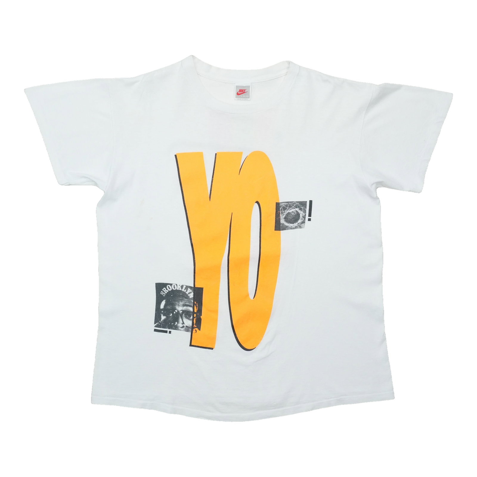 Vintage Nike Spike Lee Yo Bo Go T Shirt Large: Vintage Nike Spike Lee Yo Bo Go T Shirt Large Authentic 1990s Nike Yo Bo Go Spike Lee shirt in white. This true vintage tee is not a modern reproduction and is in good condition with small flaws throu