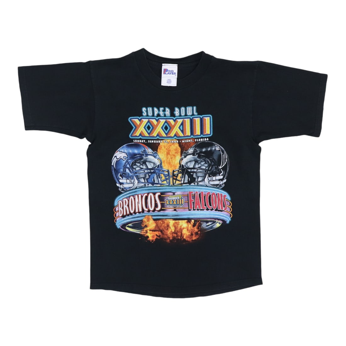 Vintage 1999 Super Bowl Denver Broncos Atlanta Falcons Cotton T Shirt (1 of 4)