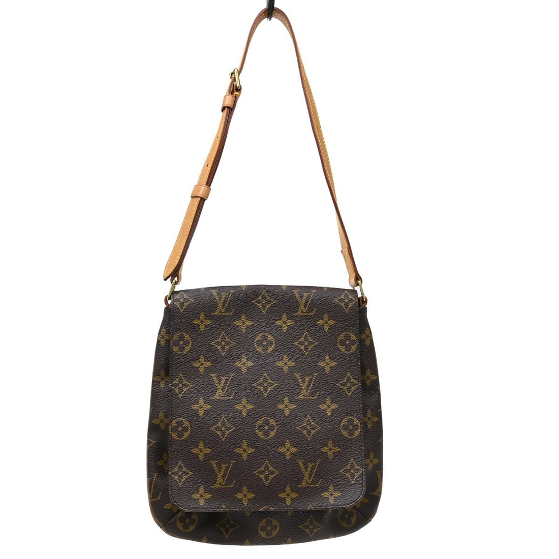 Louis Vuitton Musette Salsa Monogram Shoulder Bag M51258 Brown: Louis Vuitton Musette Salsa Monogram Shoulder Bag M51258 Brown Vintage Louis Vuitton Musette Salsa short shoulder bag in brown Monogram canvas with leather trim. This medium shoulder bag features a fl