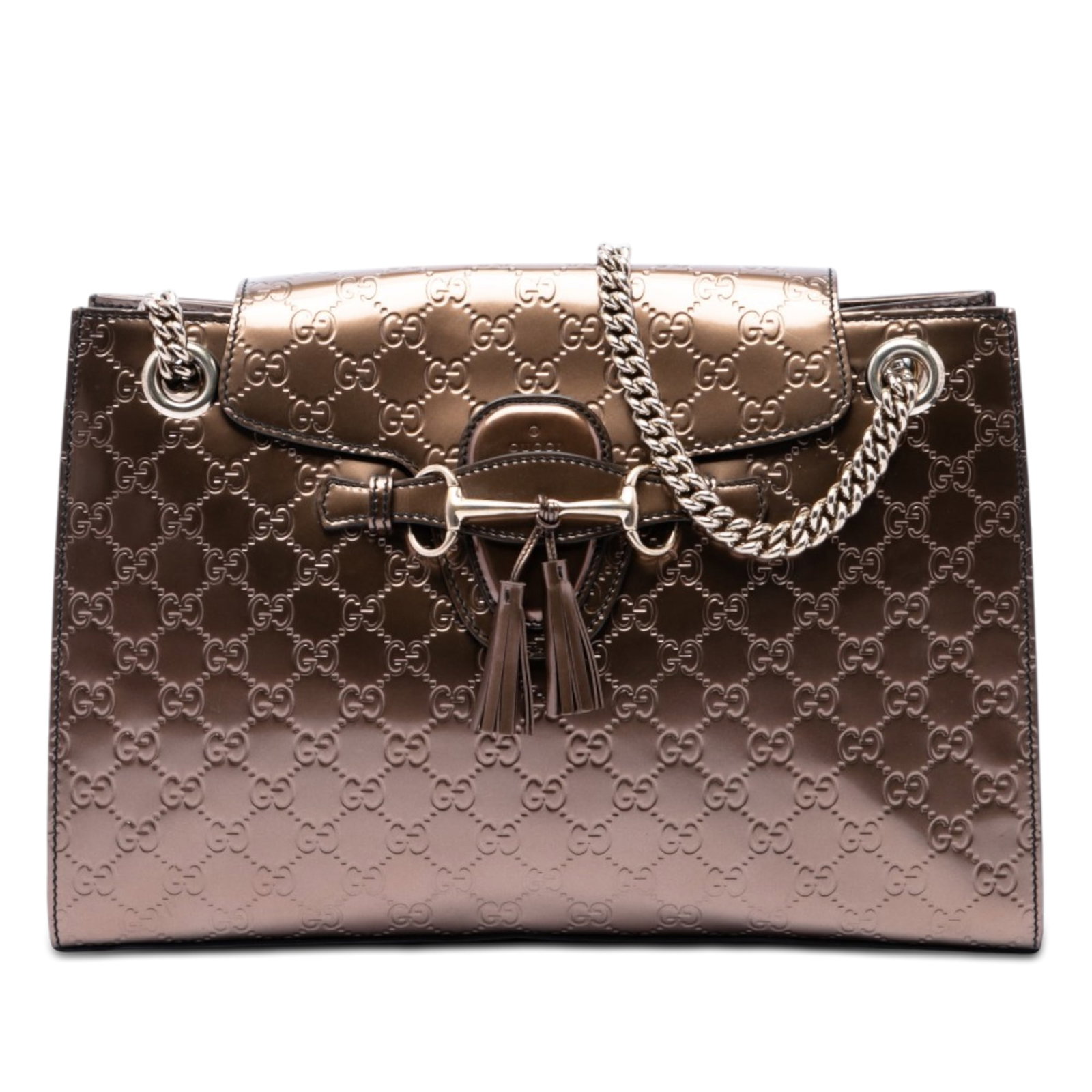 Gucci Emily Large Guccissima Patent Leather Shoulder Bag (1 of 6)
