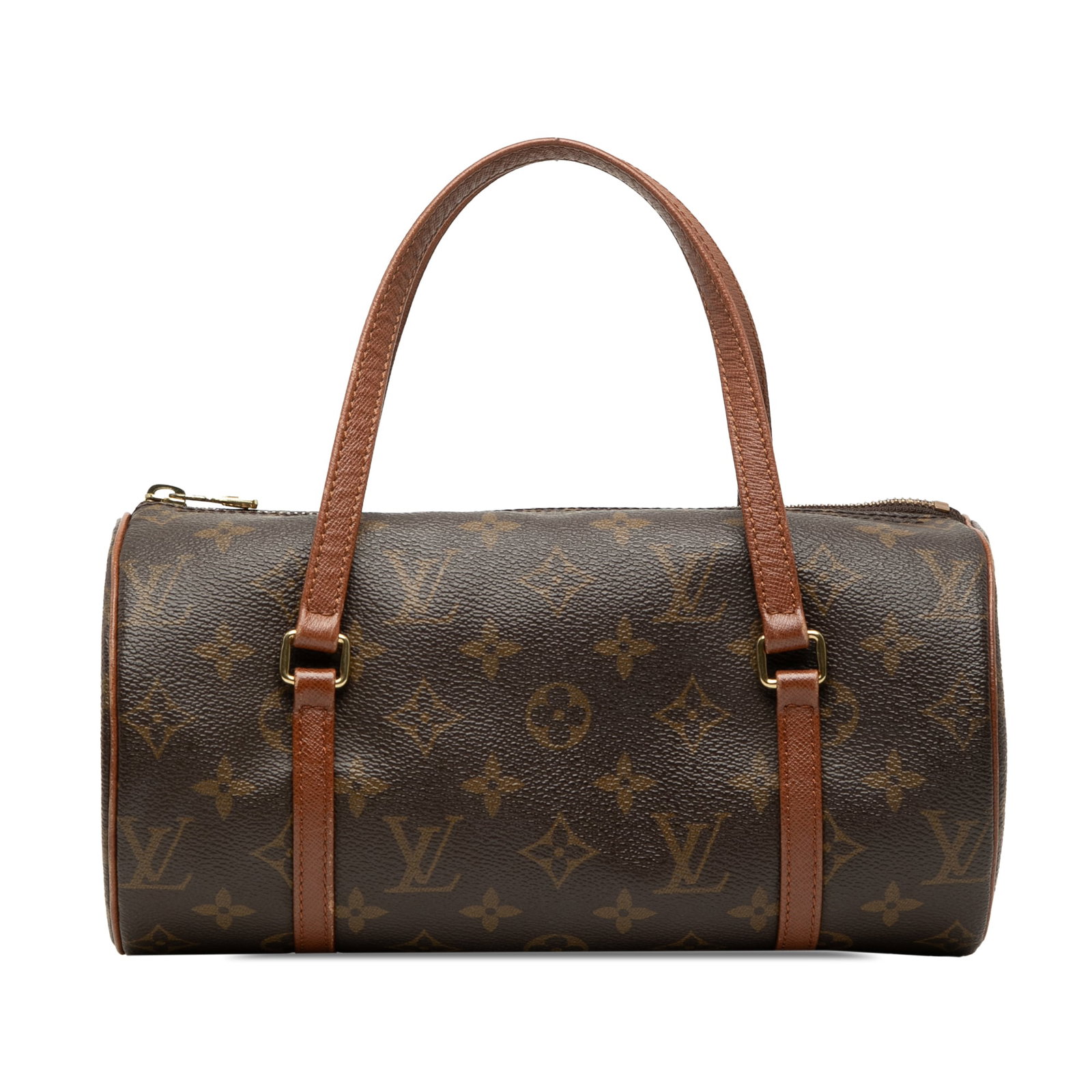 Louis Vuitton Papillon 26 Monogram Canvas Handbag: Louis Vuitton Papillon 26 Monogram Canvas Handbag Louis Vuitton Monogram Papillon 26 handbag crafted with a monogram canvas body, leather trim, a flat leather handle, and a top zip closure. Made in Fr