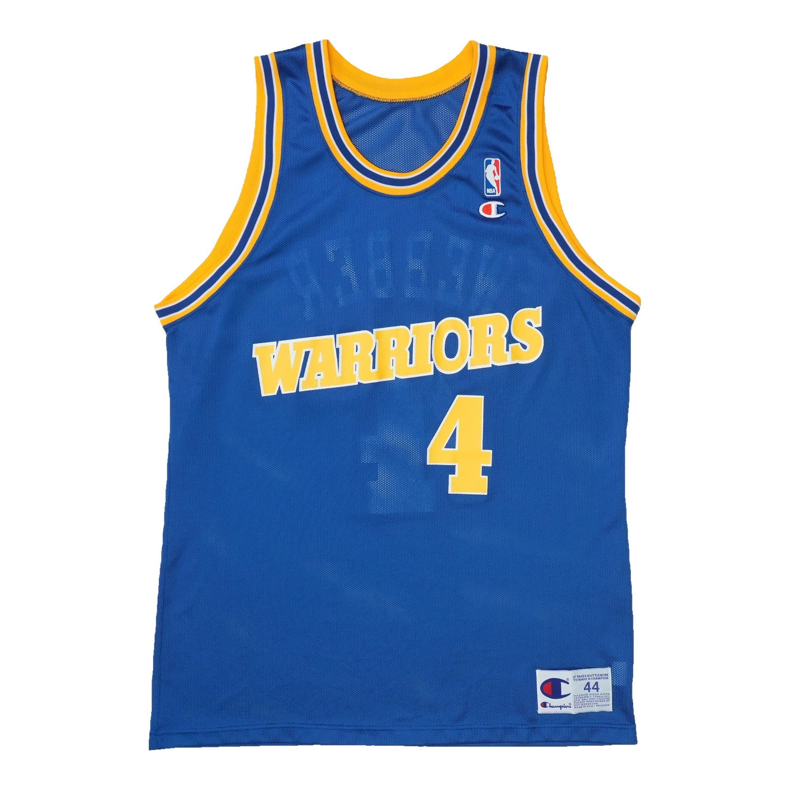 Vintage 1990s Golden State Warriors Chris Webber Blue Nylon Jersey (1 of 4)