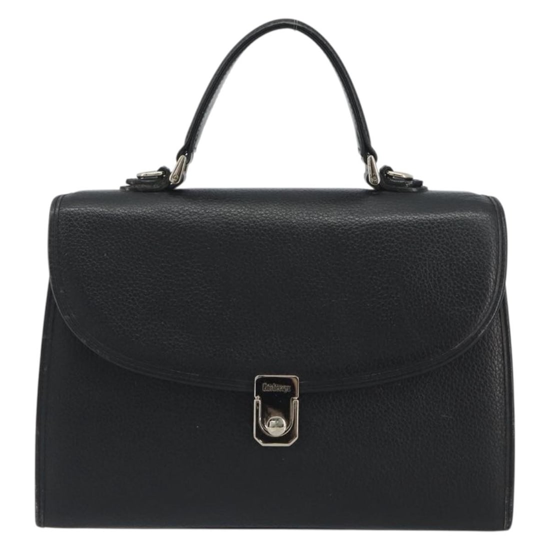 Burberry Vintage Black Leather Handbag 27cm x 21cm x 8cm: Burberry Vintage Black Leather Handbag 27cm x 21cm x 8cm Burberry Vintage leather bag for women in black leather. It measures 27 cm x 21 cm x 8 cm and was made in the United Kingdom. Condition is good