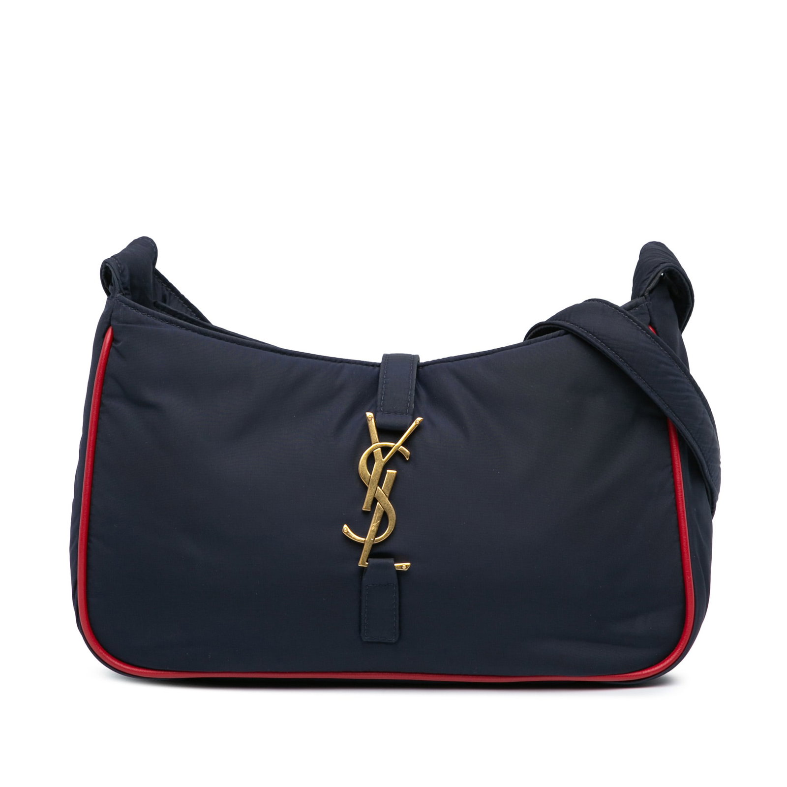 Blue Nylon Le 5 a 7 Shoulder Bag by Saint Laurent Italy (1 of 8)