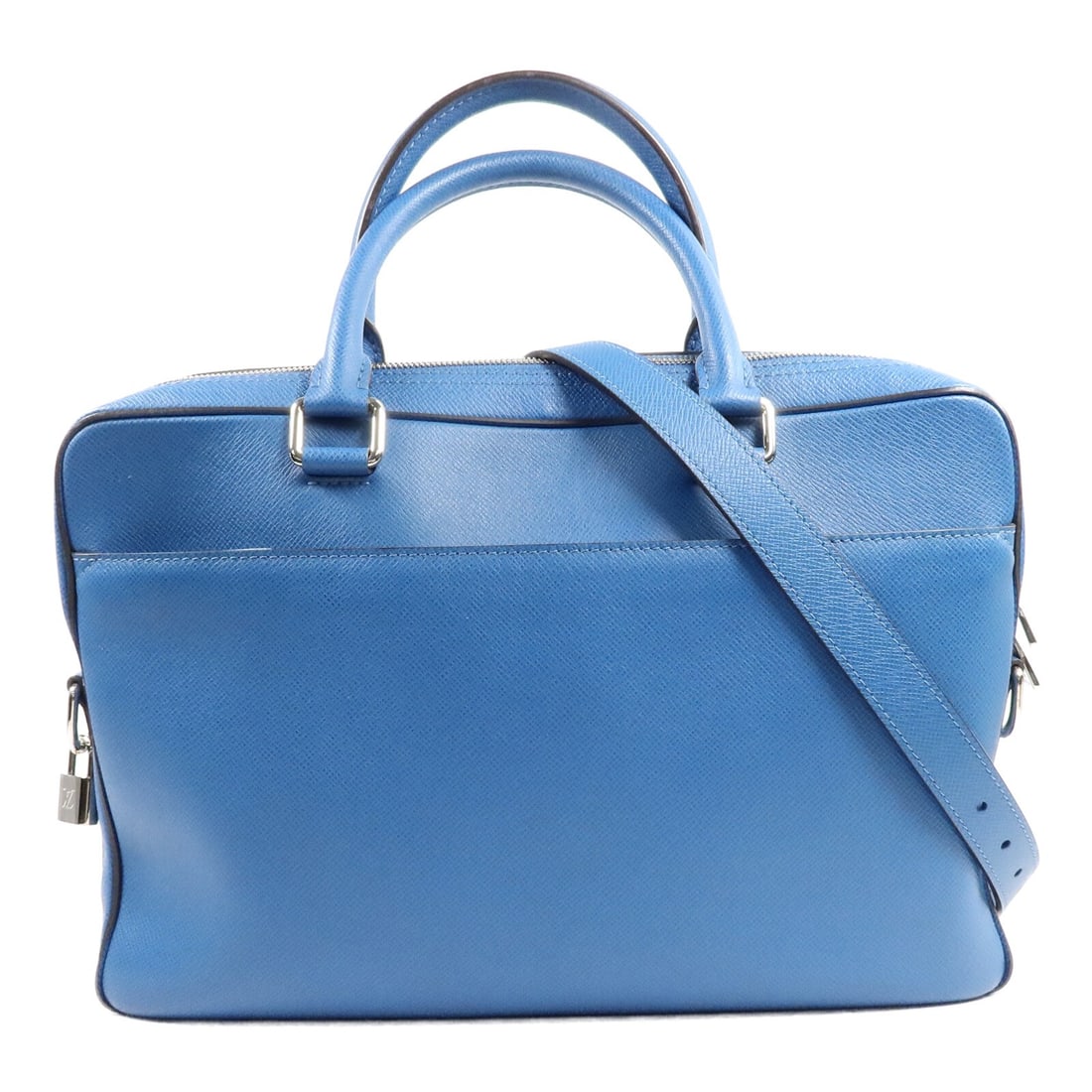 Louis Vuitton M32716 Taiga calfskin 2 way briefcase shoulder bag blue: Louis Vuitton M32716 Taiga calfskin 2 way briefcase shoulder bag blue Louis Vuitton Taiga briefcase-style 2-way shoulder bag in blue calfskin. This structured design can be carried by the handles or w