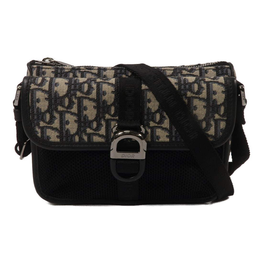Dior Mini Dior 8 Blue Canvas Shoulder Bag CD SHW: Dior Mini Dior 8 Blue Canvas Shoulder Bag CD SHW Mini Dior 8 shoulder bag in blue canvas with a compact silhouette and an adjustable shoulder strap. The design includes one exterior flap pocket and co