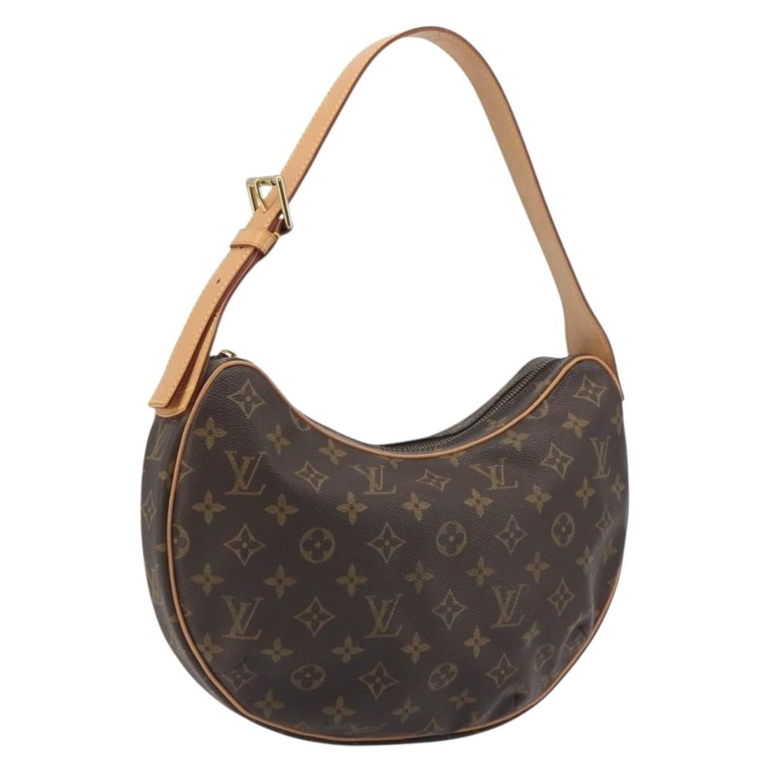 Louis Vuitton M51512 Croissant MM Monogram Canvas Shoulder Bag: Louis Vuitton M51512 Croissant MM Monogram Canvas Shoulder Bag Louis Vuitton Croissant MM shoulder bag in Monogram canvas, made in France. This women's bag includes a dust bag and features an adjustab