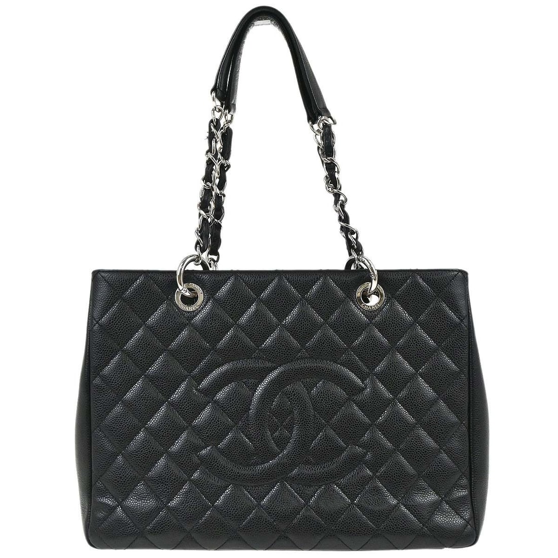 Chanel GST Grand Shopping Tote Black Calfskin Chain Bag (1 of 18)