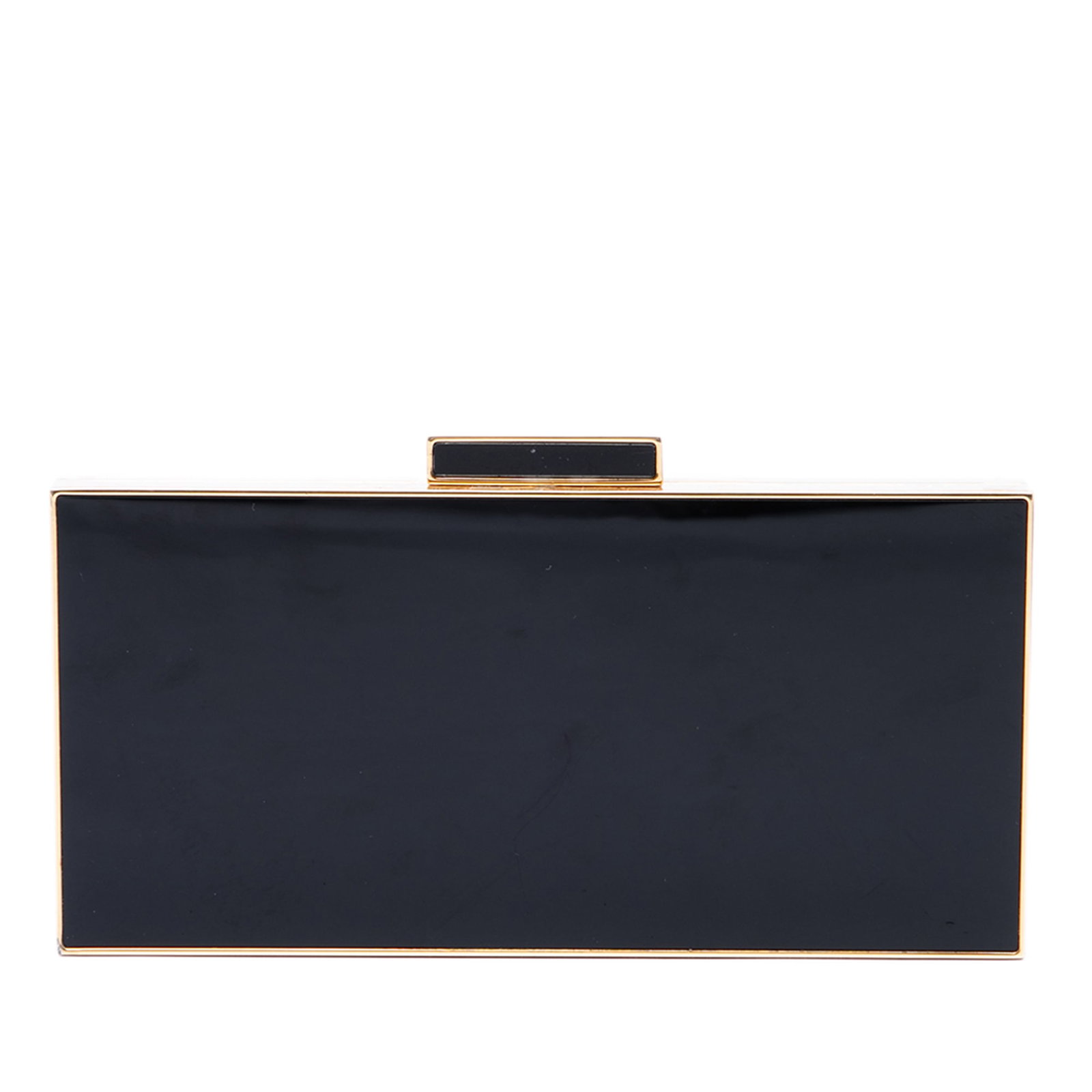 Saint Laurent Minaudiere Box Clutch Black Acrylic (1 of 7)