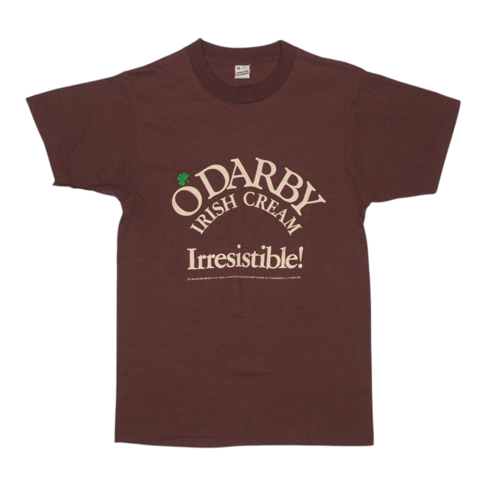 Vintage 1983 O'Darby Irish Cream Brown Poly Cotton Shirt Medium (1 of 4)