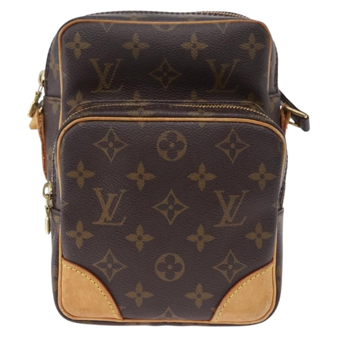 Louis Vuitton Amazone Unisex Brown Canvas Shoulder Bag: Louis Vuitton Amazone Unisex Brown Canvas Shoulder Bag Louis Vuitton Amazone in brown monogram canvas. This unisex shoulder bag is made in France and is presented in fair condition, with light wear to