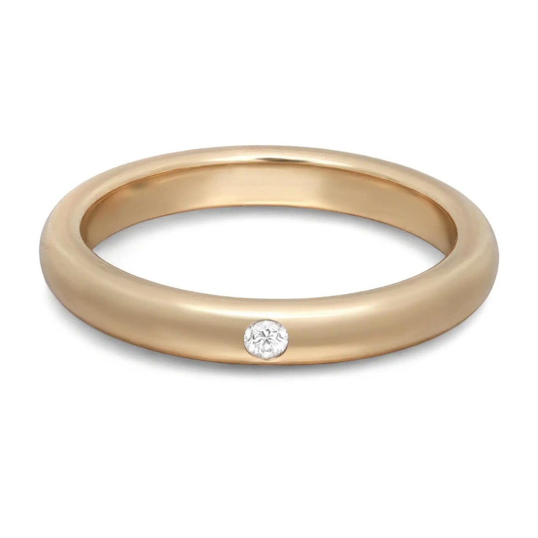 Tiffany Elsa Peretti 18K Yellow Gold Diamond Band Ring 0.02Ctw Size 5: Tiffany Elsa Peretti 18K Yellow Gold Diamond Band Ring 0.02Ctw Size 5 This exquisite Tiffany Elsa Peretti Diamond Band Ring is a stunning addition to any jewelry collection. Crafted from luxurious 18K