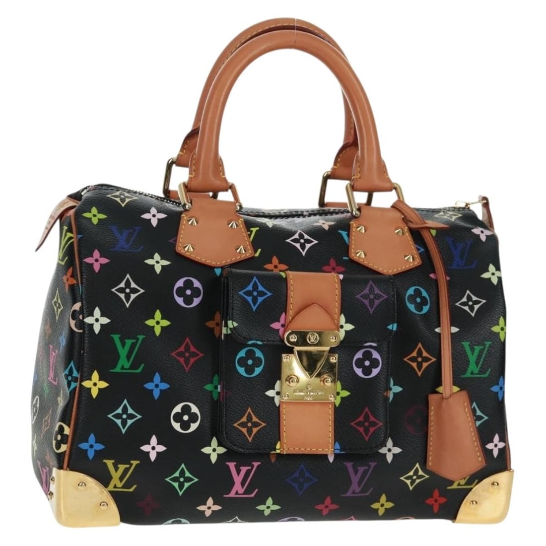 Louis Vuitton M92642 Speedy 30 Black Monogram Multicolor Handbag (1 of 18)
