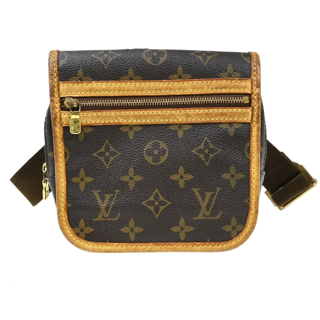 Louis Vuitton Bosphore Monogram Waist Bag M40108 Brown: Louis Vuitton Bosphore Monogram Waist Bag M40108 Brown Vintage Louis Vuitton Bosphore waist bum bag in brown Monogram canvas with leather trim. This small bag features a flap, zipper, and magnetic clo