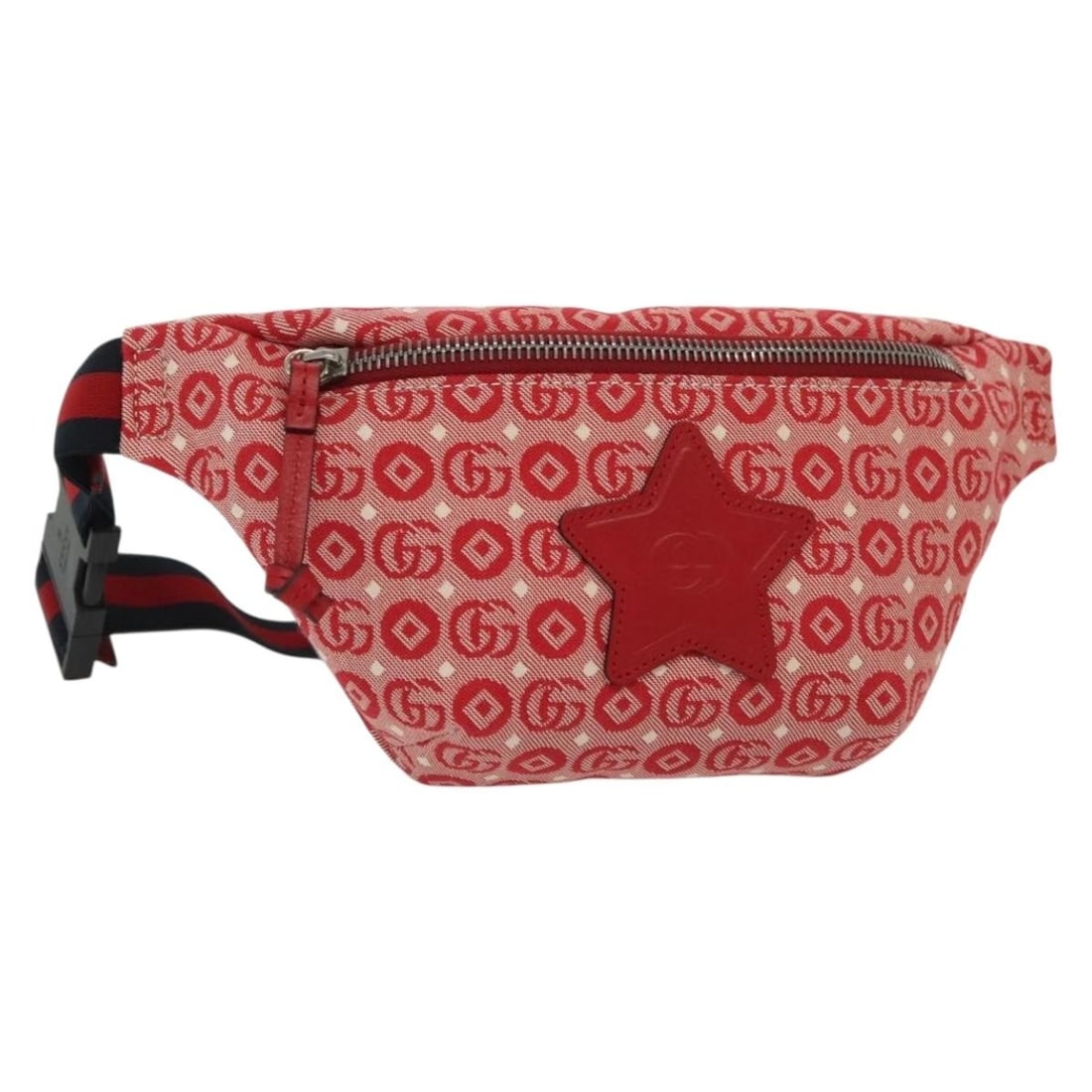 Gucci 502095 Sherry Line Canvas Body Bag Red Silver: Gucci 502095 Sherry Line Canvas Body Bag Red Silver Gucci Children's Sherry Line body bag in red and silver canvas with leather trim. Made in Italy, this compact bag includes a dust bag and features a