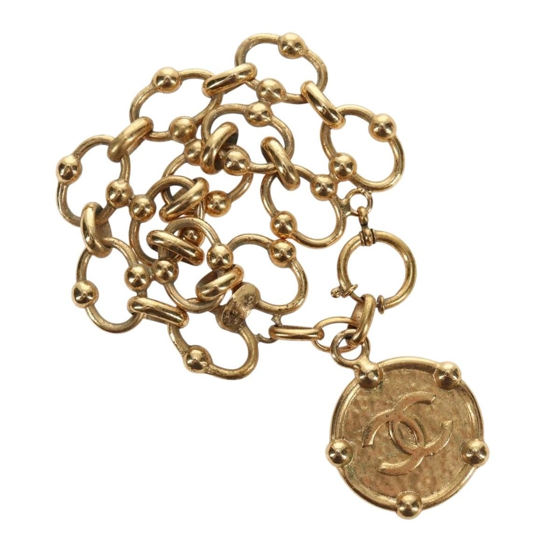 CHANEL Gold Tone Metal Bracelet with Box (1 of 16)