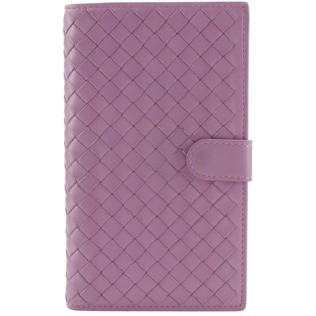 Bottega Veneta Pink Intrecciato Nappa Bifold Wallet: Bottega Veneta Pink Intrecciato Nappa Bifold Wallet This Bottega Veneta bifold wallet features the signature Intrecciato design in pink Nappa leather. Designed for women, it offers a stylish and pract