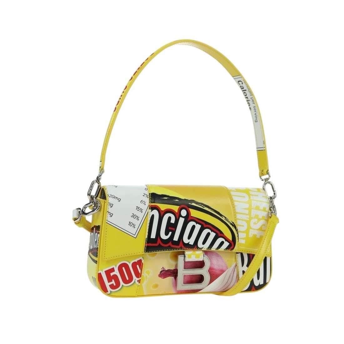 BALENCIAGA 828976 Hourglass Leather Shoulder Bag Yellow Silver: BALENCIAGA 828976 Hourglass Leather Shoulder Bag Yellow Silver Balenciaga Hourglass shoulder bag in leather with a yellow and silver colorway. It is a 2-way style and comes with a dust bag and shoulde