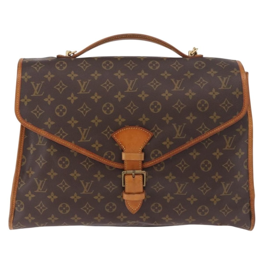 Louis Vuitton Beverly Brown Canvas Handbag: Louis Vuitton Beverly Brown Canvas Handbag Louis Vuitton Beverly in brown canvas with a structured silhouette and shoulder strap. This pre-owned bag is made in France and shows visible wear consistent