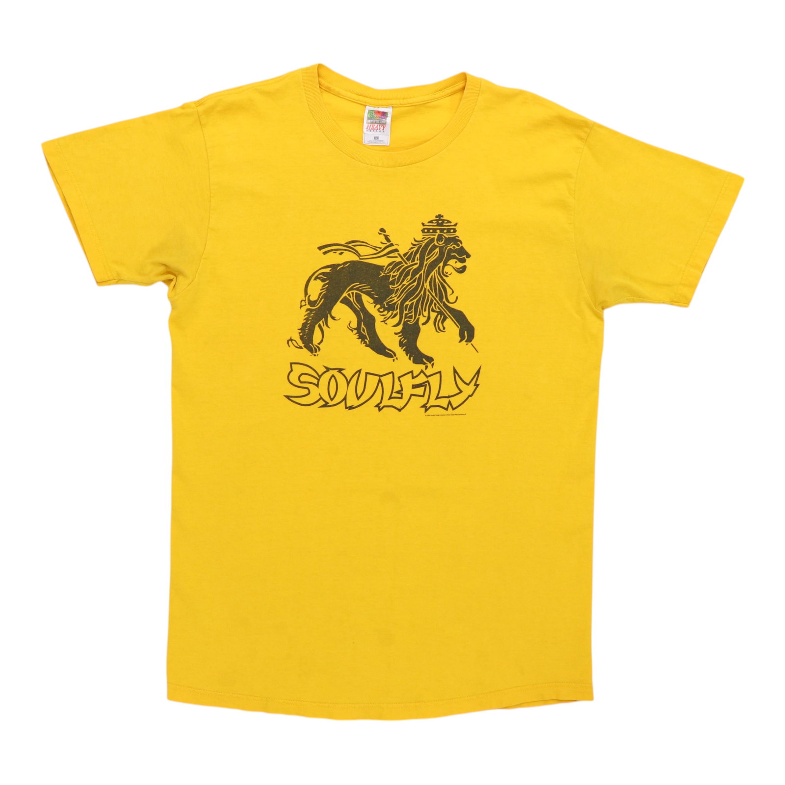 Vintage Soulfly Lion Of Judah Tour T Shirt 2000 Large Yellow (1 of 8)