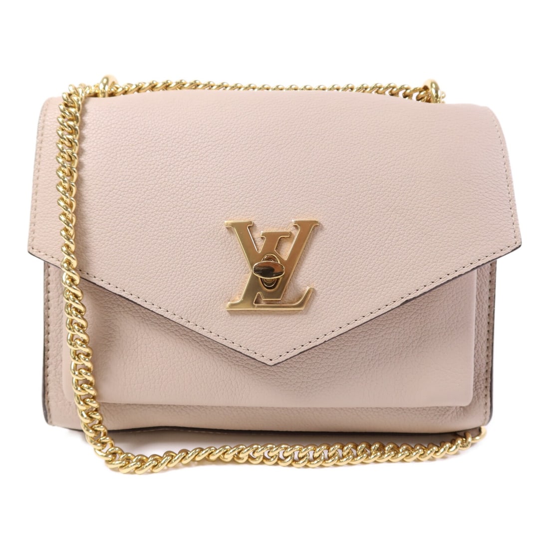 Louis Vuitton My Lockme M56137 Beige Calfskin Shoulder Bag: Louis Vuitton My Lockme M56137 Beige Calfskin Shoulder Bag Louis Vuitton My Lockme shoulder bag in beige calfskin (cowhide) leather. This women's regular-size bag features a shoulder strap with an adj