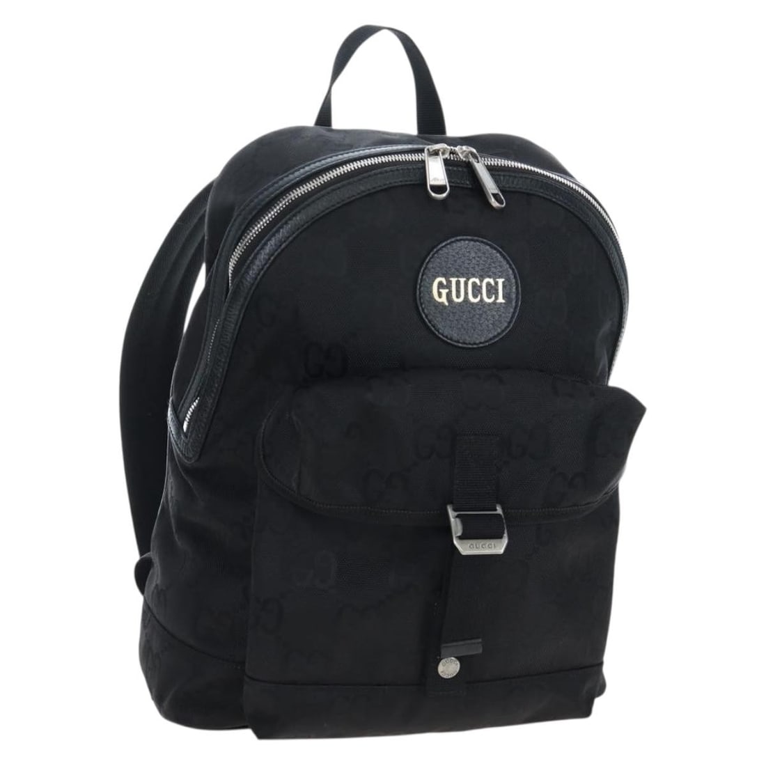 Gucci 644992 Off The Grid Nylon GG Canvas Backpack Black Silver: Gucci 644992 Off The Grid Nylon GG Canvas Backpack Black Silver Gucci Off The Grid backpack in black and silver GG canvas and nylon. Made in Italy, this women's backpack includes a dust bag. Condition