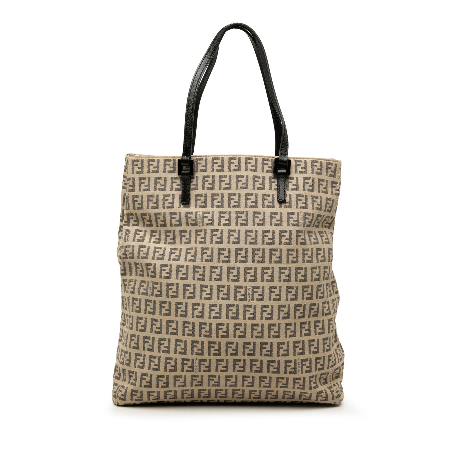 Fendi Zucchino Tote Bag in Beige Canvas: Fendi Zucchino Tote Bag in Beige Canvas Fendi Zucchino canvas tote in beige with flat leather handles, an open top, and an interior zip compartment. Made in Italy. Condition AB with visible wear inclu