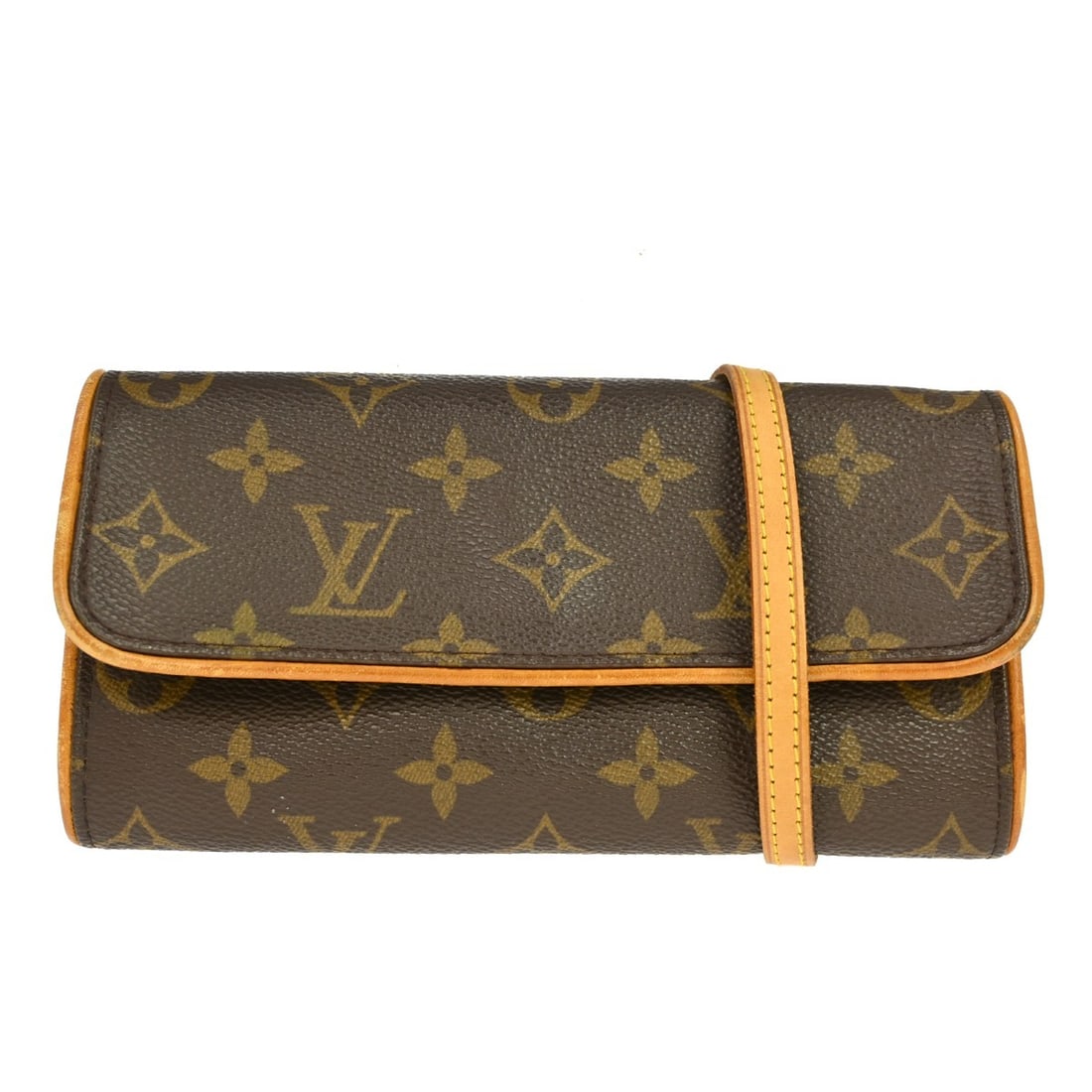 Louis Vuitton Twin shoulder bag monogram canvas brown: Louis Vuitton Twin shoulder bag monogram canvas brown Louis Vuitton Twin shoulder bag in brown monogram canvas, made in Spain. This pre-owned piece is in fair condition with visible signs of wear, inc
