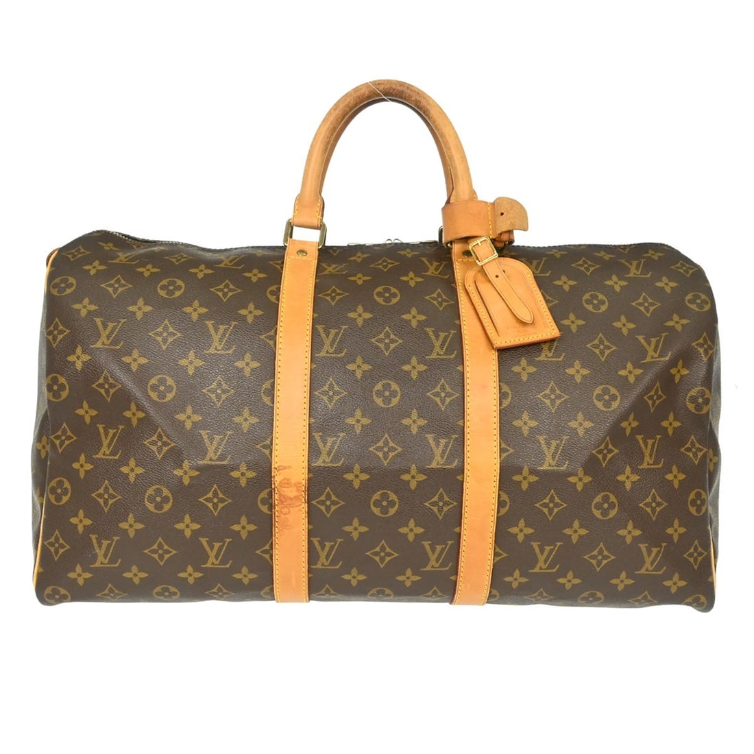 Louis Vuitton Keepall Brown Monogram Canvas Travel Bag: Louis Vuitton Keepall Brown Monogram Canvas Travel Bag Louis Vuitton Keepall in brown monogram canvas. This unisex travel bag is made in France and remains functional, with fair overall condition and 