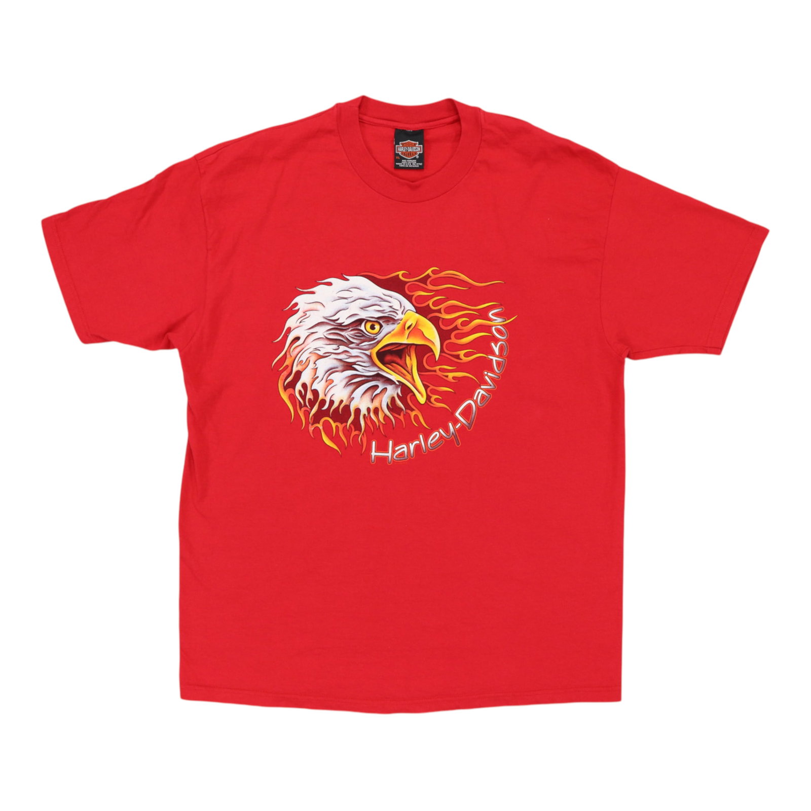 Harley Davidson Eagle T Shirt Red Cotton XL 1990s (1 of 5)