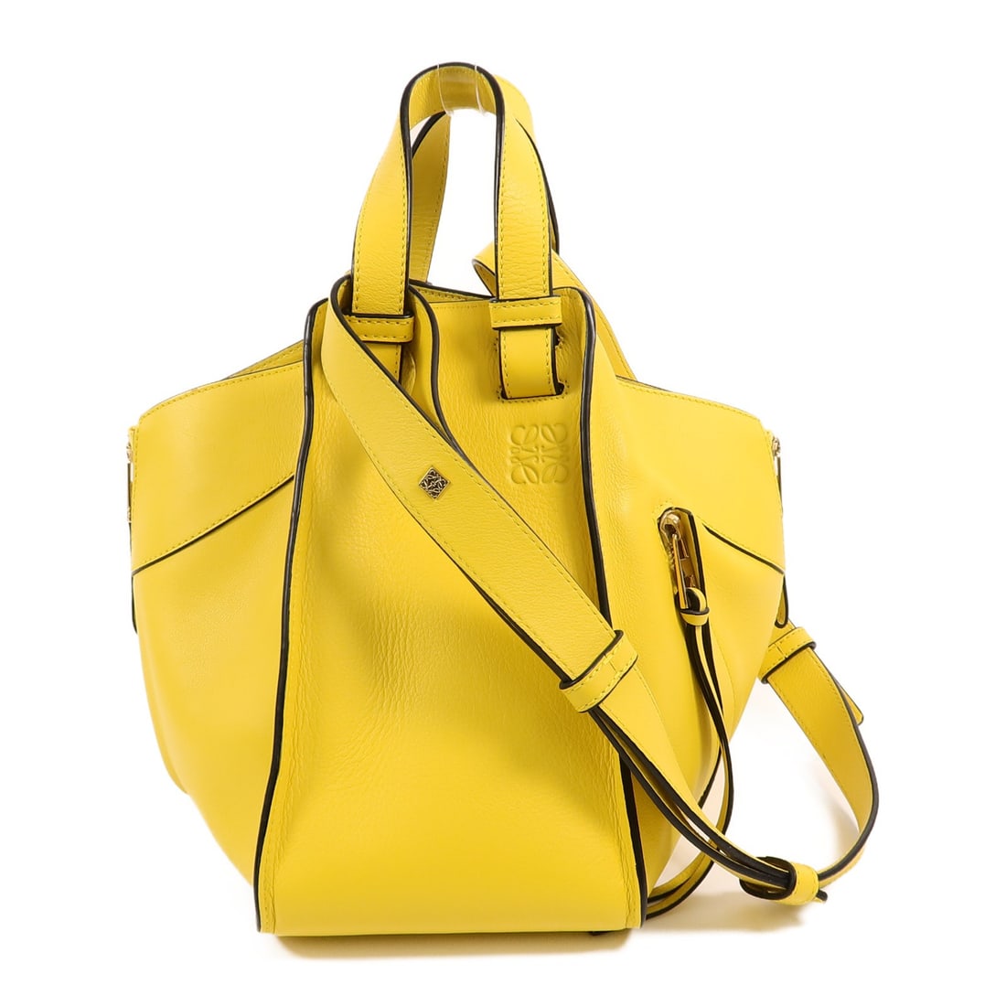 LOEWE Hammock Small 2way Shoulder Bag Yellow Calfskin GHW (1 of 17)