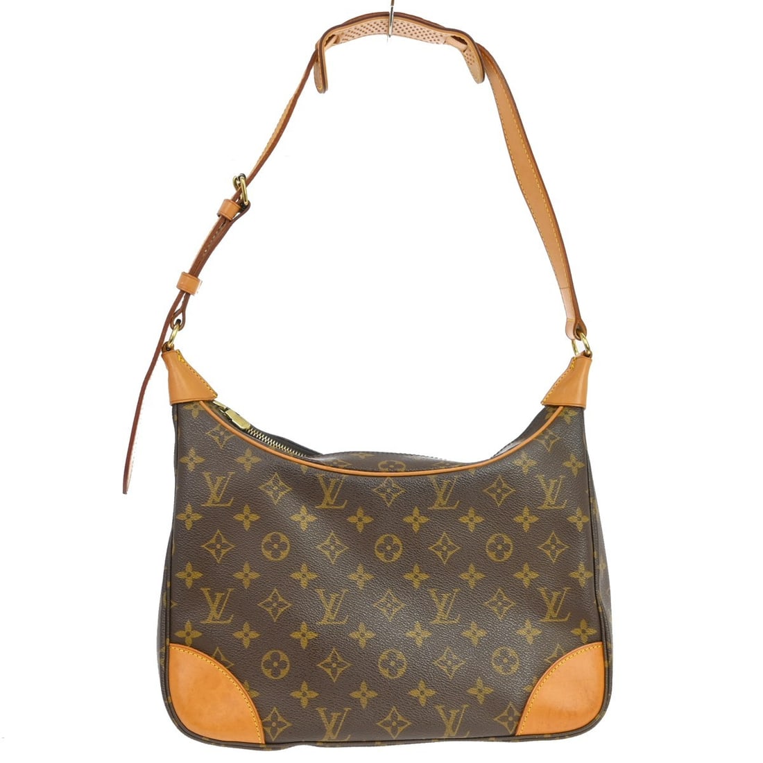Louis Vuitton Boulogne 30 Monogram Shoulder Bag M51265 Brown: Louis Vuitton Boulogne 30 Monogram Shoulder Bag M51265 Brown Vintage Louis Vuitton Boulogne 30 shoulder bag in Monogram canvas with leather trim and a beige leather strap. This women's medium shoulder