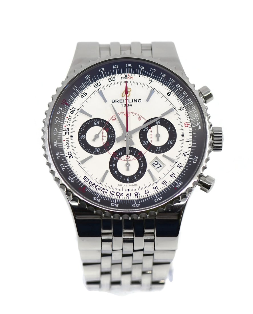 Breitling Navitimer Montbrilliant A23351 Stainless Steel Watch with Box and Papers: Breitling Navitimer Montbrilliant A23351 Stainless Steel Watch with Box and Papers Experience the elegance of the Breitling Navitimer Montbrilliant A23351, a quintessential stainless steel wristwatch 
