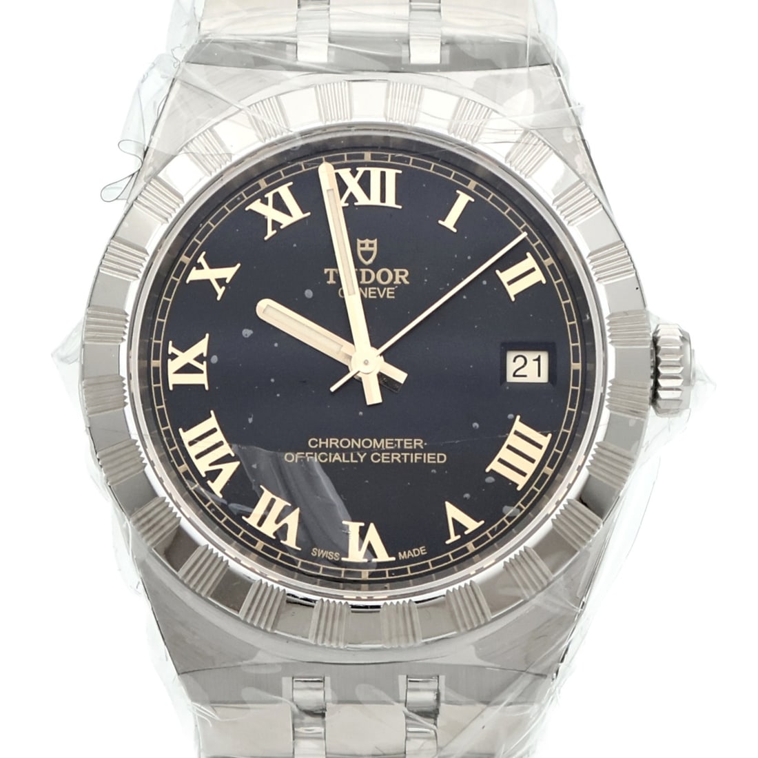 TUDOR Royal 2836C1A0 Ladies Automatic Stainless Steel Black Watch: TUDOR Royal 2836C1A0 Ladies Automatic Stainless Steel Black Watch TUDOR Royal 2836C1A0 is a ladies' automatic watch with a stainless steel construction and black color scheme. It features date display