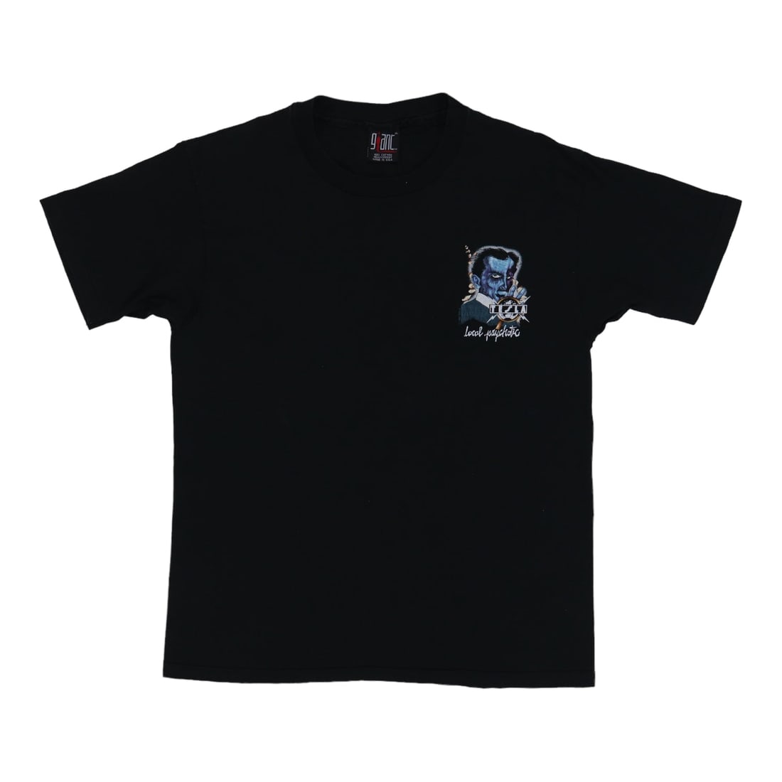 Vintage 1992 Tesla Local Psychotic Crew black cotton concert T-shirt XL (1 of 6)