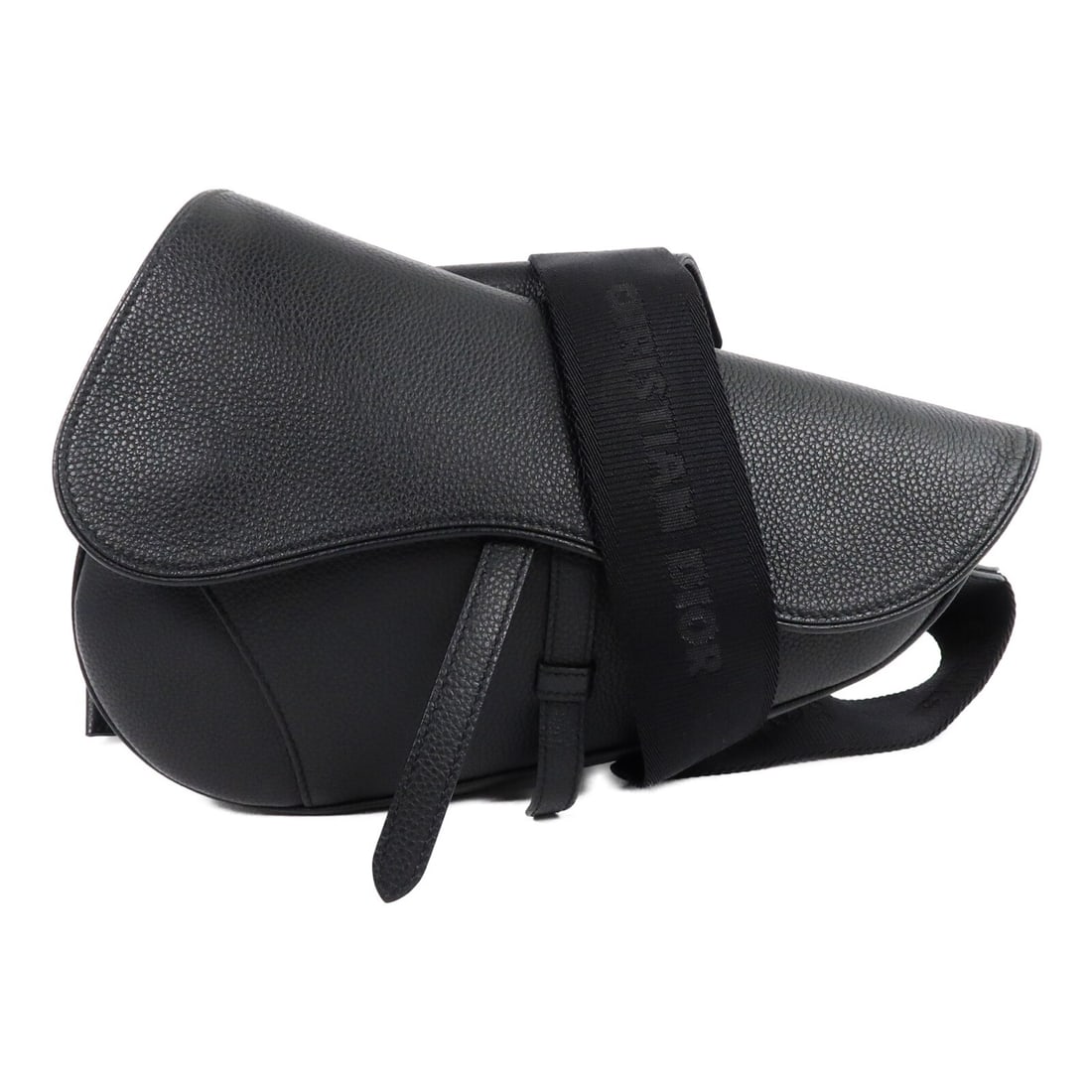 Dior CD Saddle black calfskin shoulder bag: Dior CD Saddle black calfskin shoulder bag Christian Dior CD Saddle shoulder bag in black calfskin leather. This unisex bag features the signature Saddle silhouette with a shoulder strap and a magneti