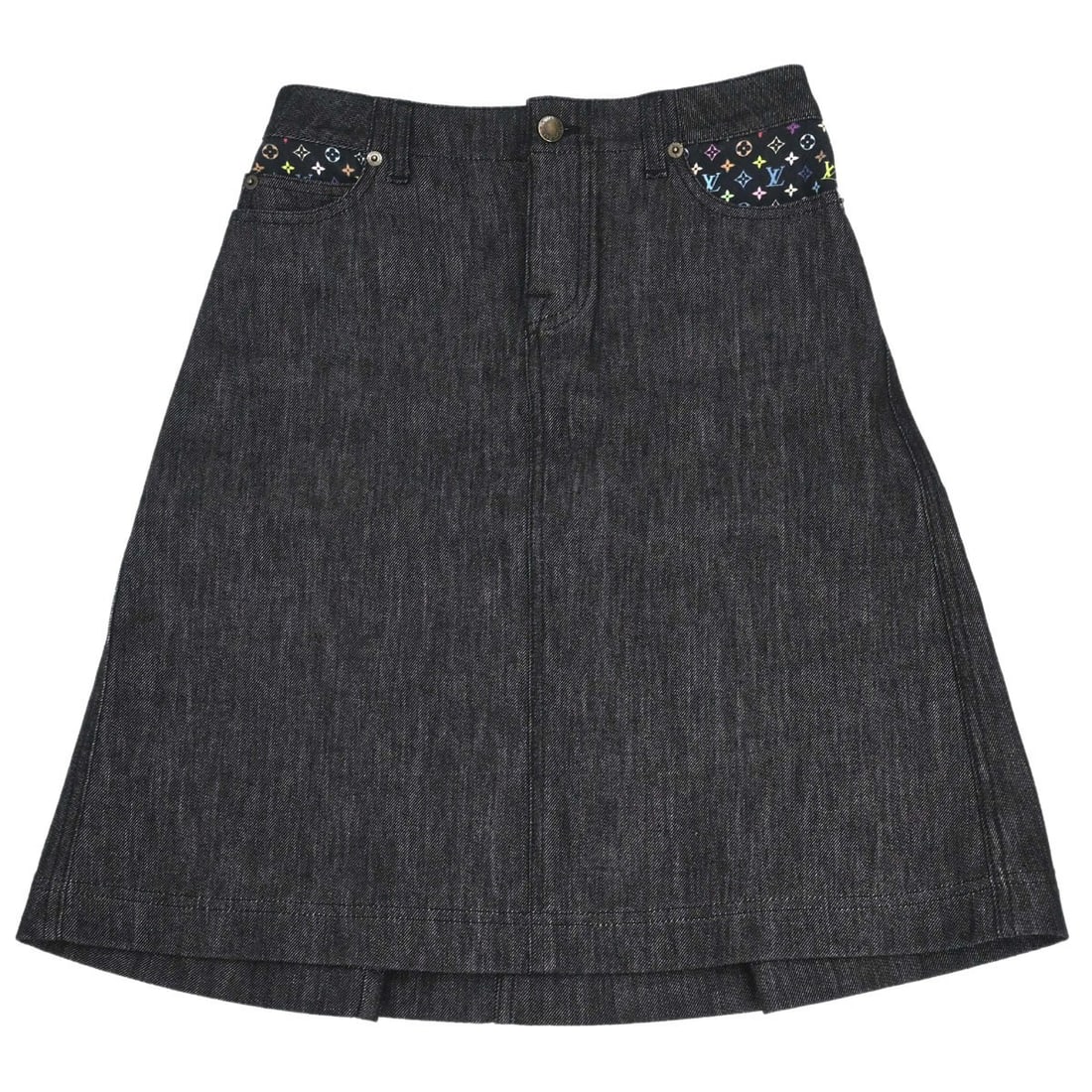 Louis Vuitton RW091W WOSK01DAZ Gray Cotton Knee Skirt 34 (1 of 15)