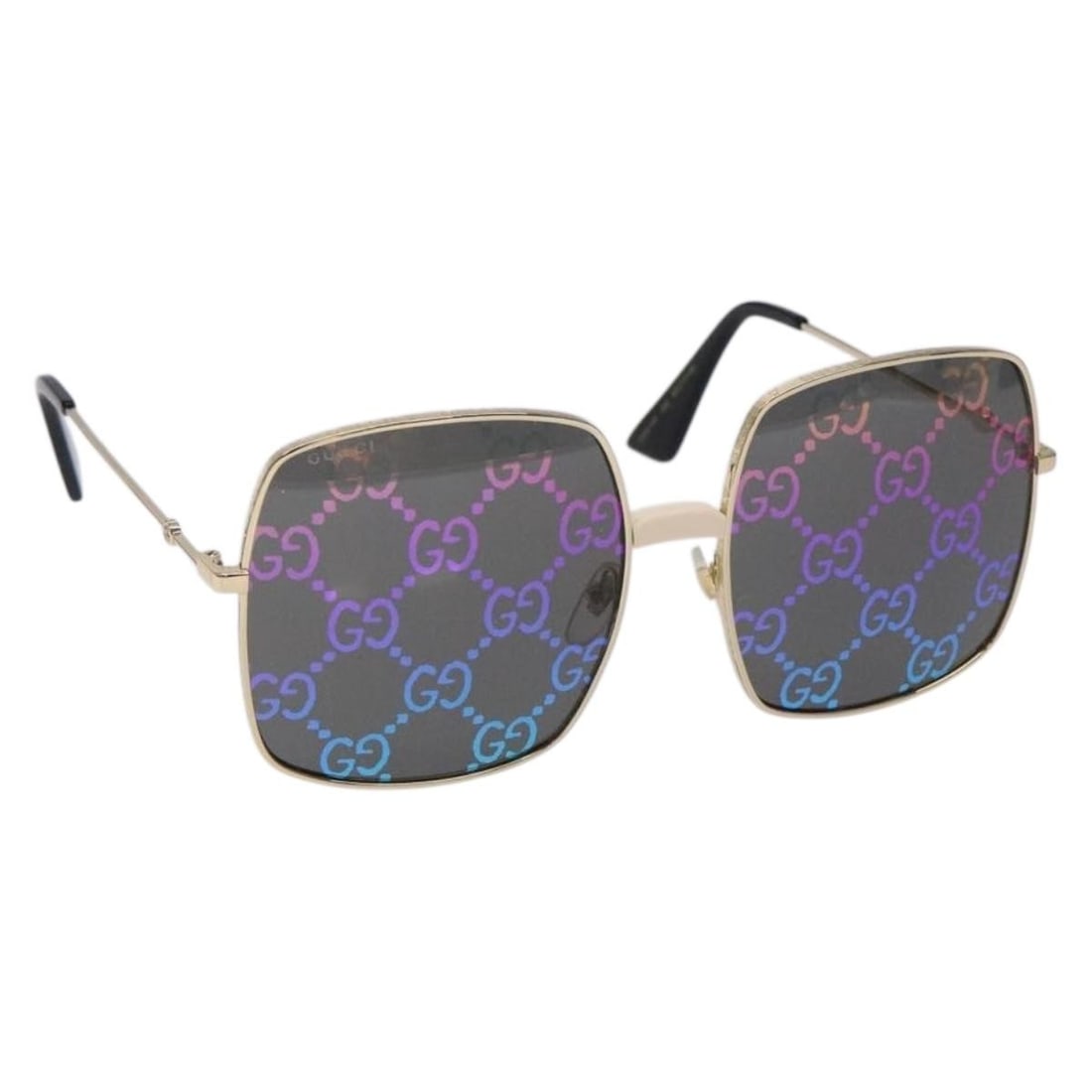 GUCCI GG Gold Plastic Sunglasses 127736M Authentic Japan (1 of 14)