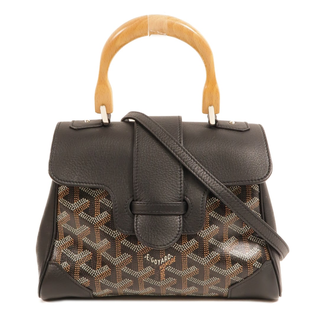 GOYARD Saigon Souple Mini black coated canvas 2way bag (1 of 13)