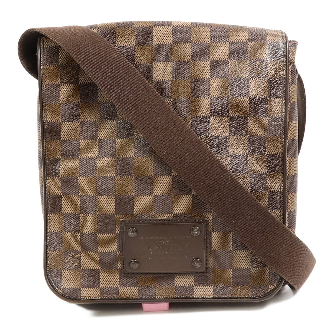 Louis Vuitton N51210 Brooklyn PM Damier Brown Shoulder Bag: Louis Vuitton N51210 Brooklyn PM Damier Brown Shoulder Bag The Louis Vuitton Brooklyn PM is a shoulder messenger bag in Damier Brown with a PVC coated canvas exterior. It features a magnetic pocket an